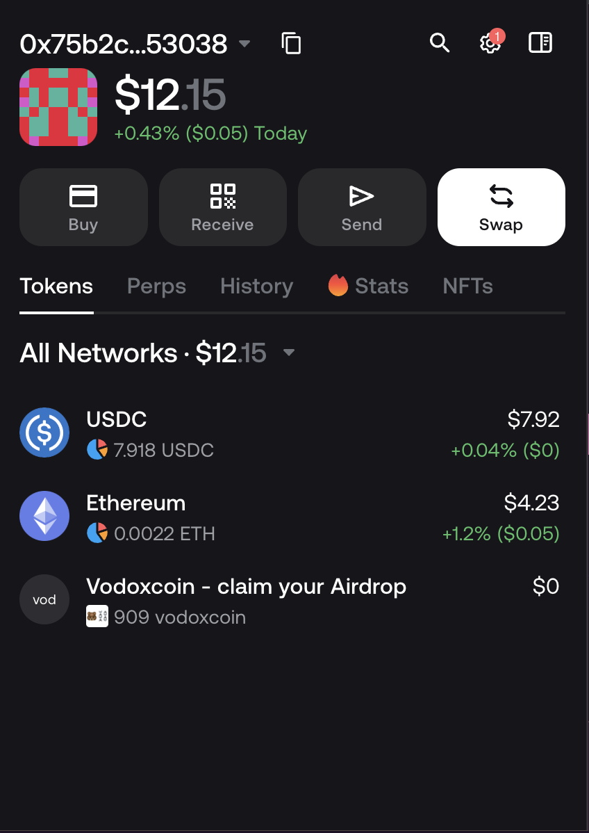 Zerion Dashboard